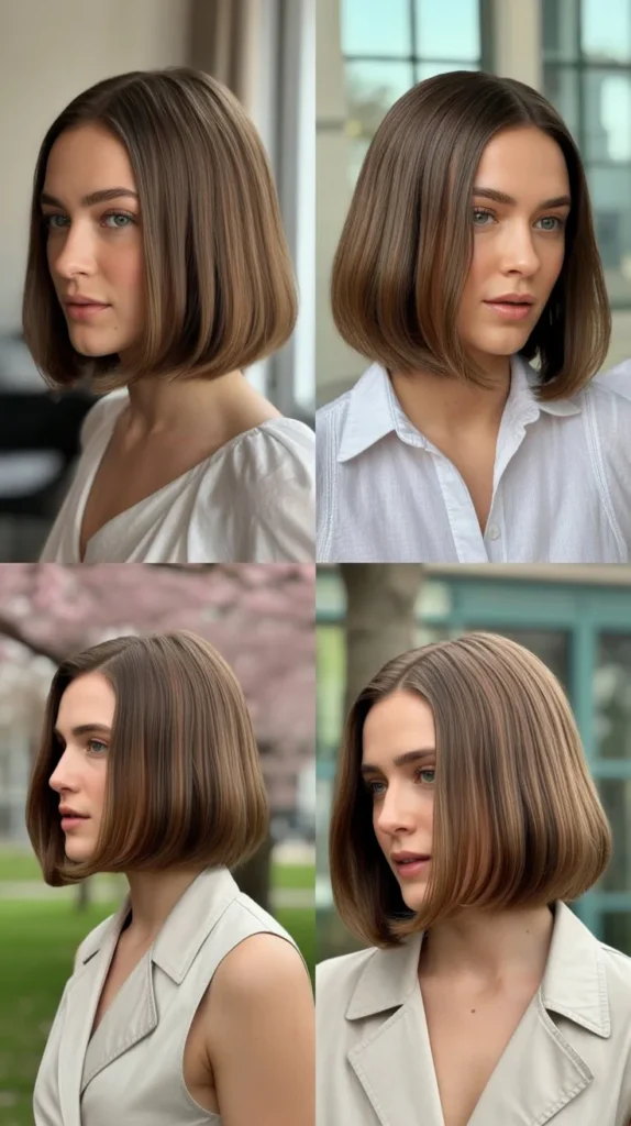 Sleek Middle Part Blowout