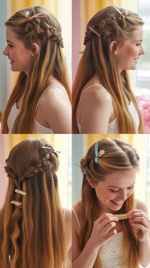 Half-Up Bubble Braid