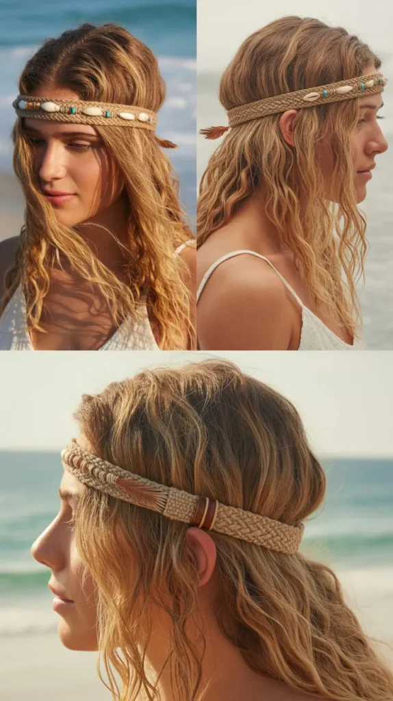 Beach Waves with a Boho Headband