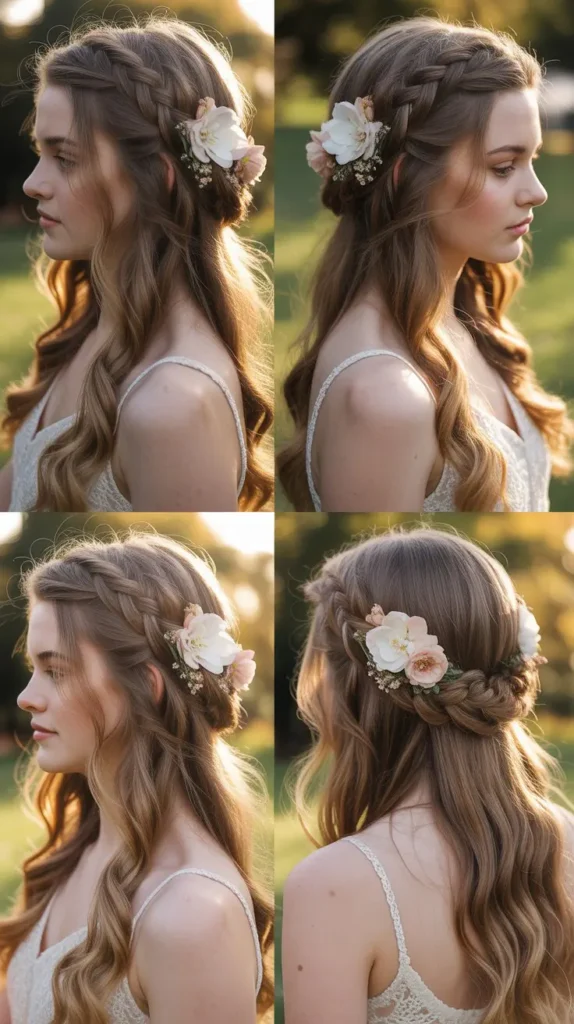 Half-Up Halo Braid