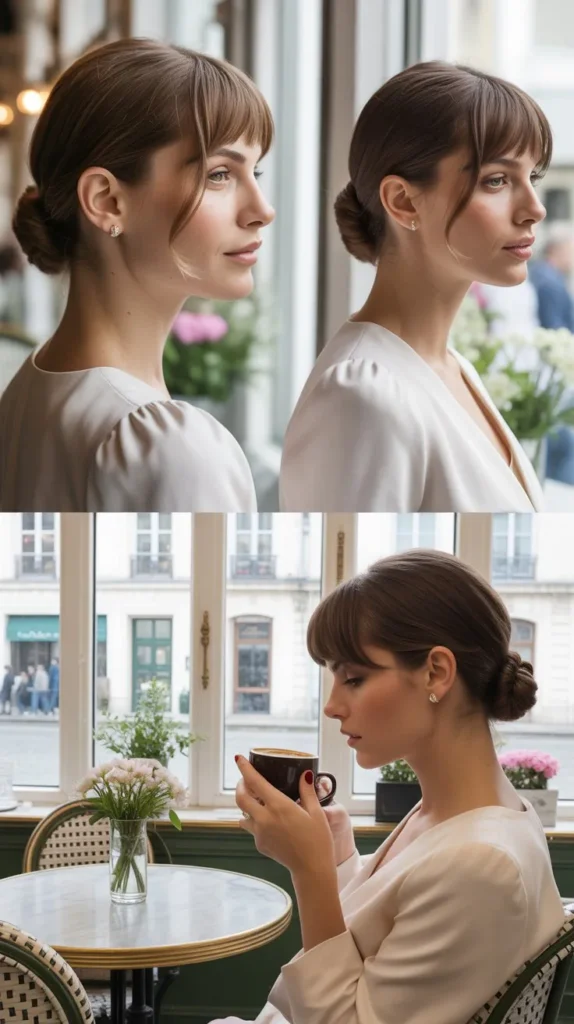 Chignon with Wispy Bangs