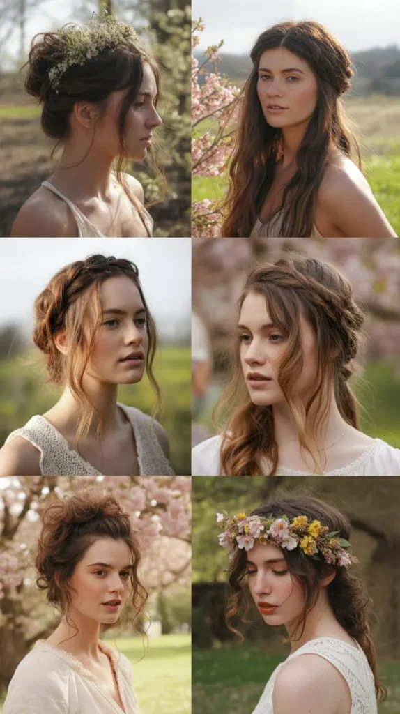 Boho Updo with Tendrils