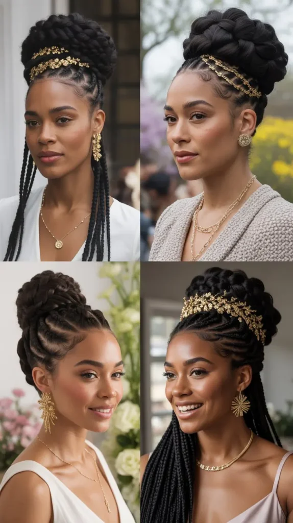 Goddess Braids Updo