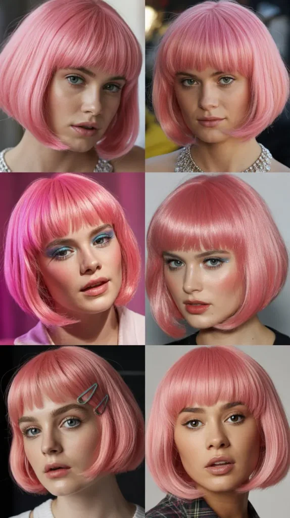 Bubblegum Pink Bob Wig