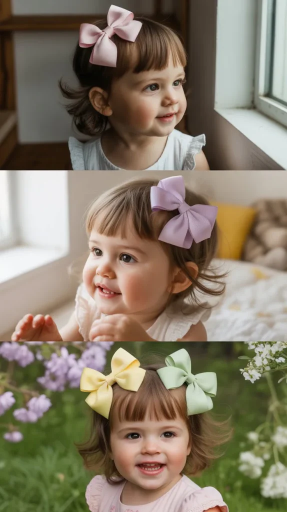 Wispy Fringe with Bow Clip