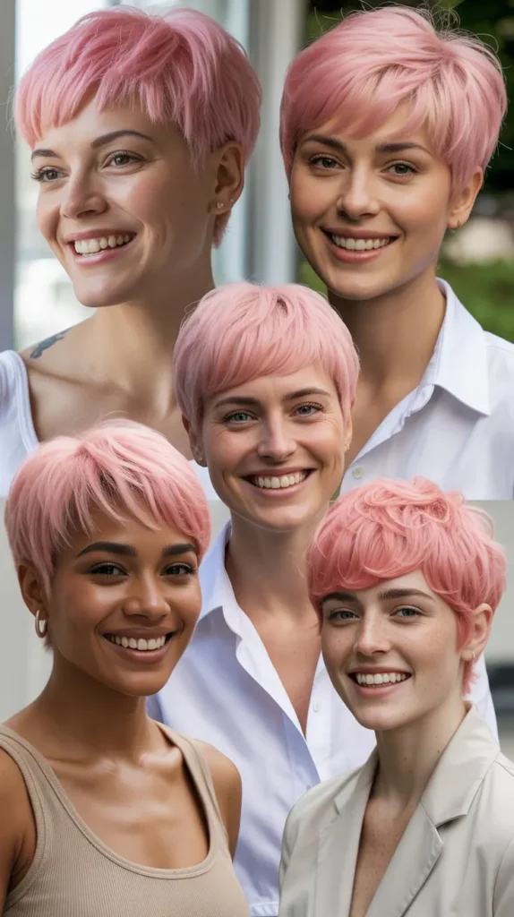 Baby Pink Pixie Cut Wig