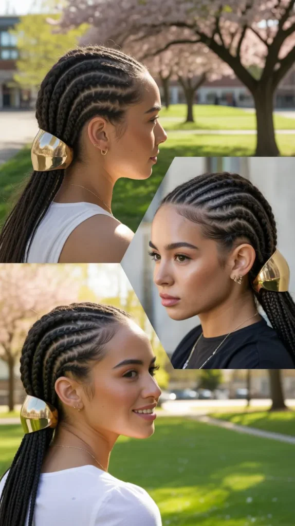 Cornrow-Inspired Pull-Back