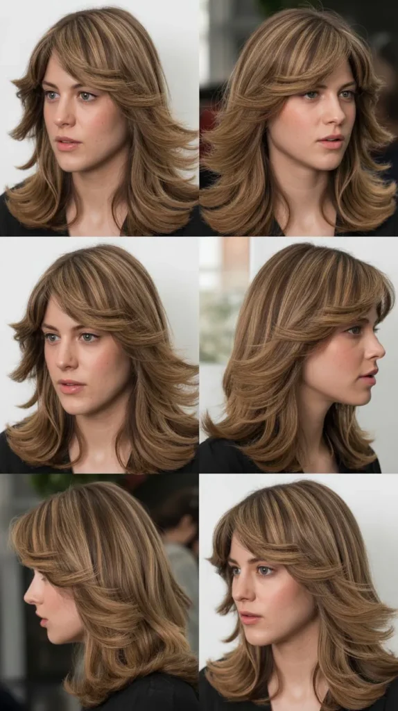 Curtain Bangs with Loose Layers