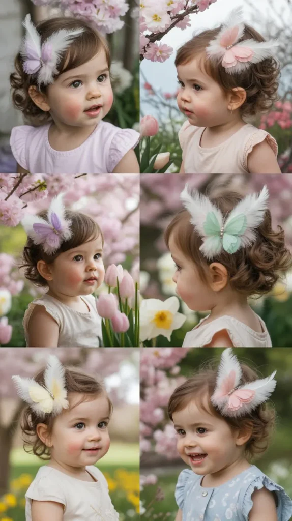 Feathered Twist with Butterfly Clips