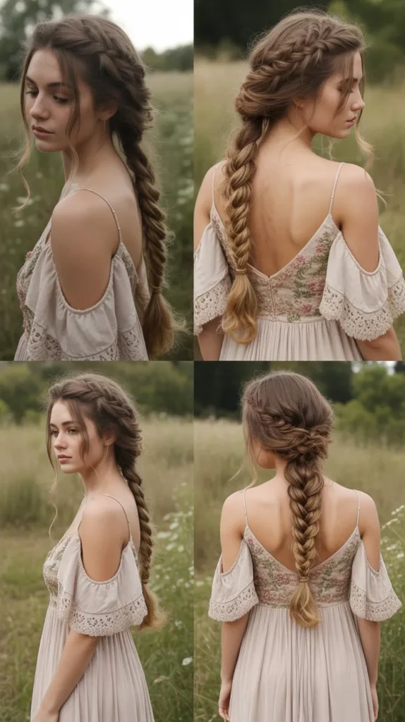 Fishtail Braid Half-Up