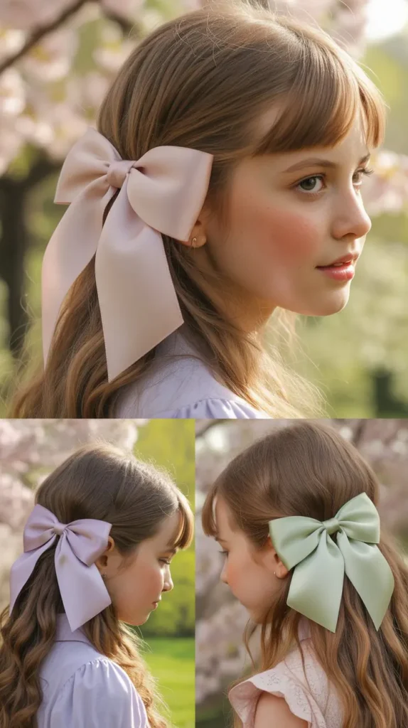 Half-Up Half-Down with a Bow