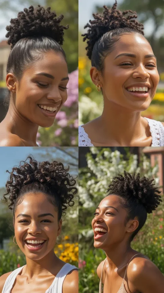 Pineapple Updo with Curls