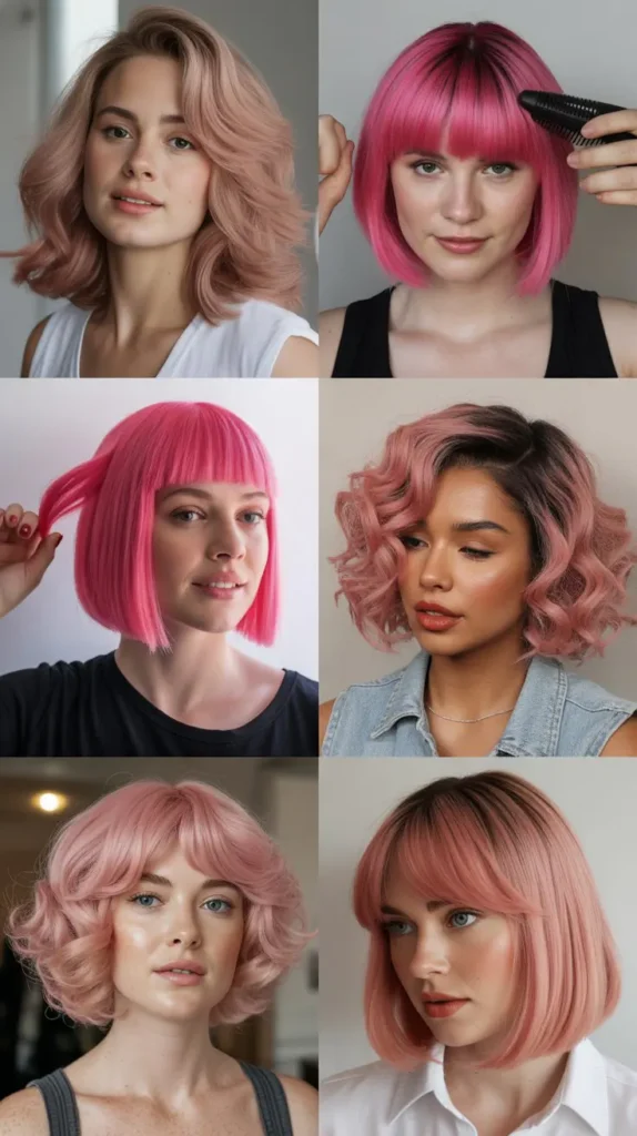 How to Style and Maintain a Pink Bob Wig