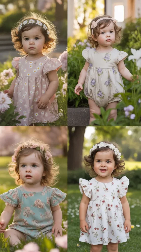 8. Loose Curls with Flower Headband