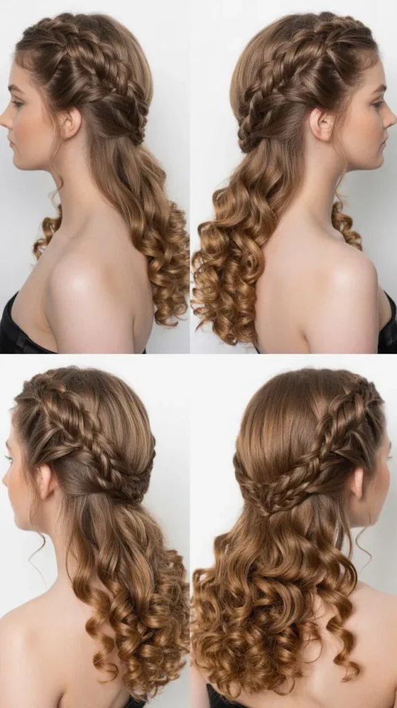 Double Dutch Braids with Curly Ends