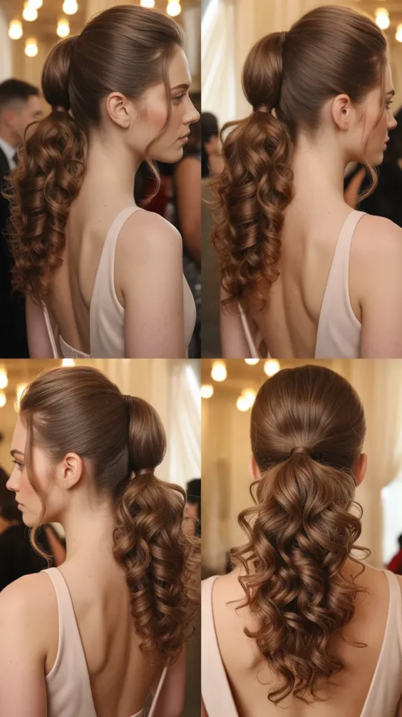 Layered Curly High Ponytail