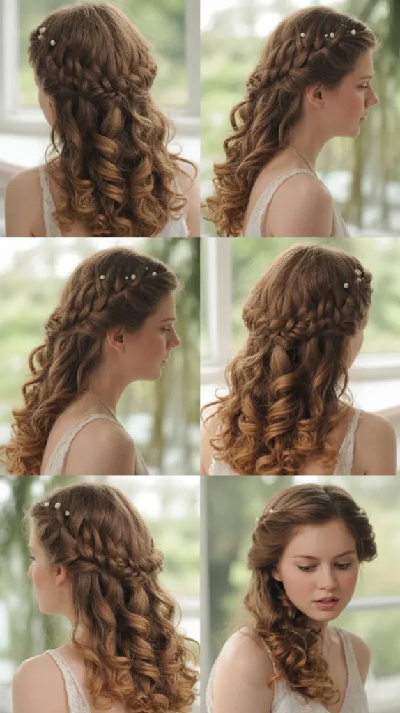  Waterfall Braid with Loose Curls