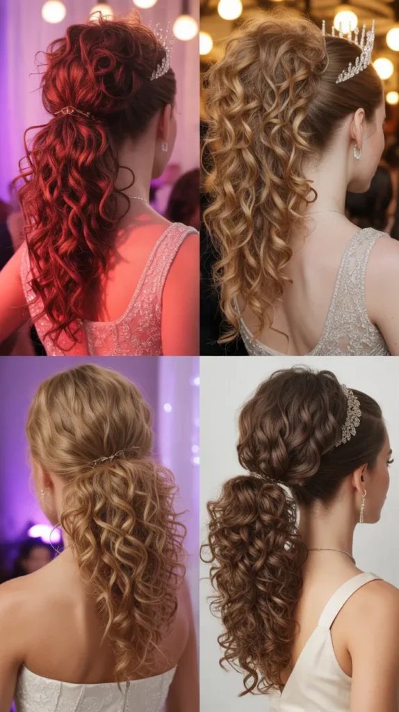 High Ponytail with a Hair Donut Bun Base