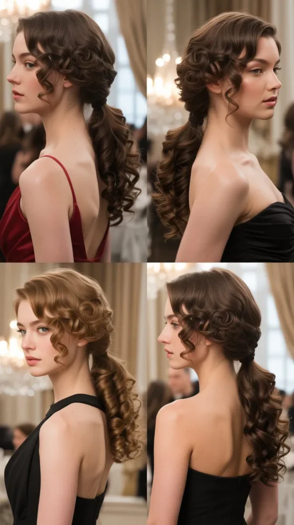 Side Ponytail with Curls