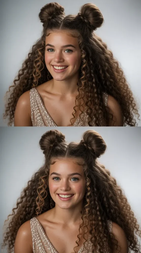Half-Up Space Buns