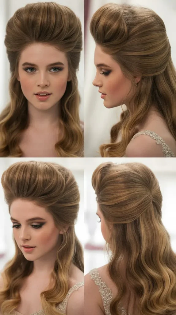 Voluminous Half-Up Bouffant