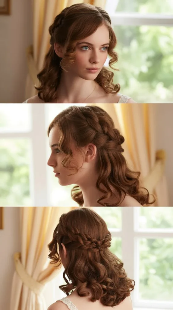 Classic Half-Up Half-Down with Soft Curls