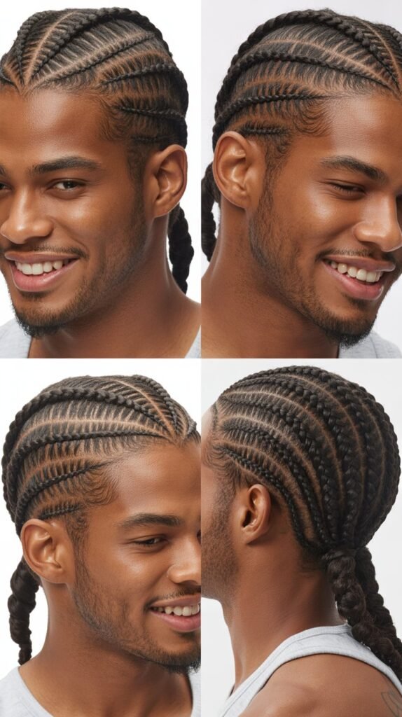 Cornrows with Undercut Designs