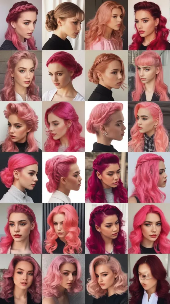 30 Stunning Half Up Half Down Pink Wig Ideas