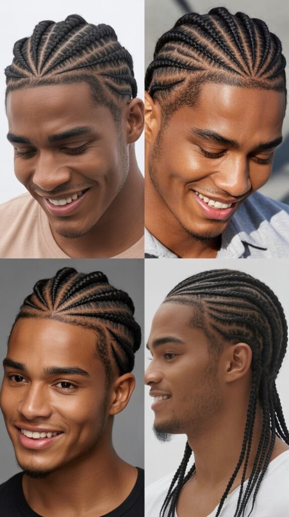 Starburst Crown Cornrow Design