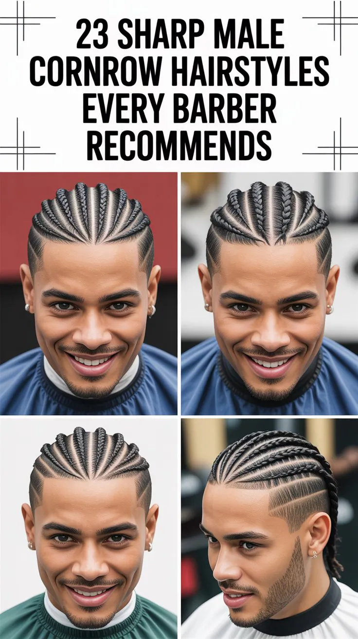 23 Sharp Male Cornrow Hairstyles Every Barber Recommends
