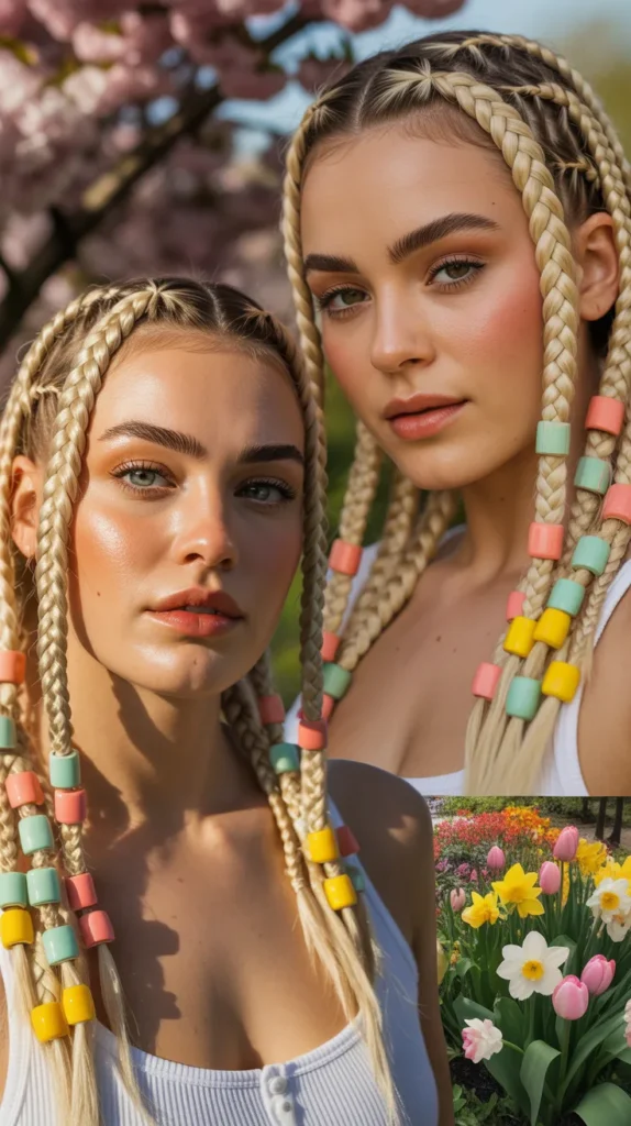 Lemonade Braids with Beads