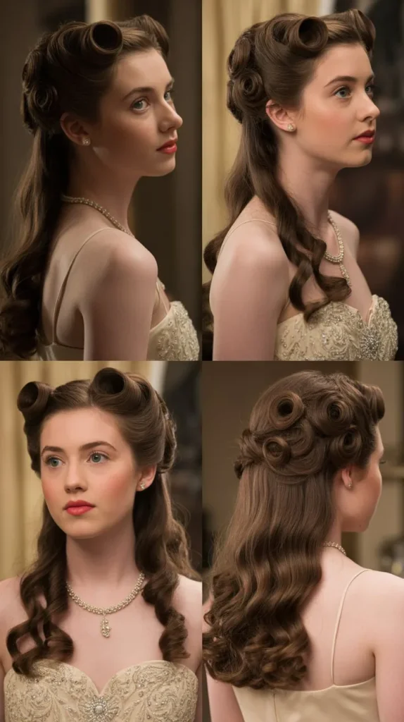 Vintage Pin Curls Updo