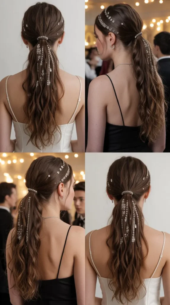 Glittery Hair Ponytail