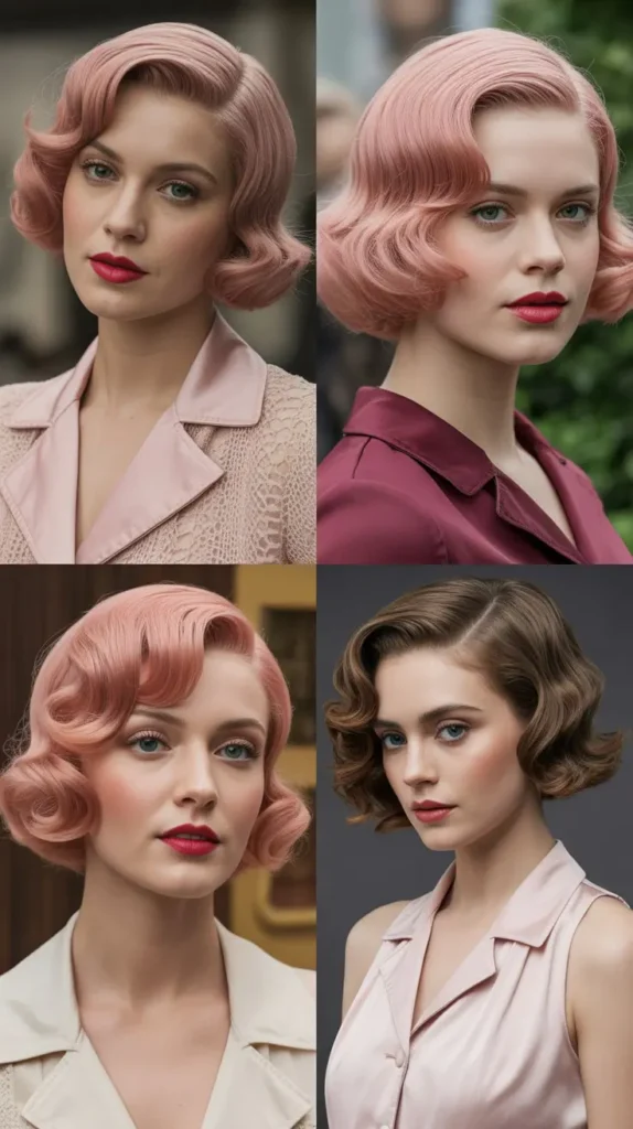 Vintage-Inspired Pink Bob Wig