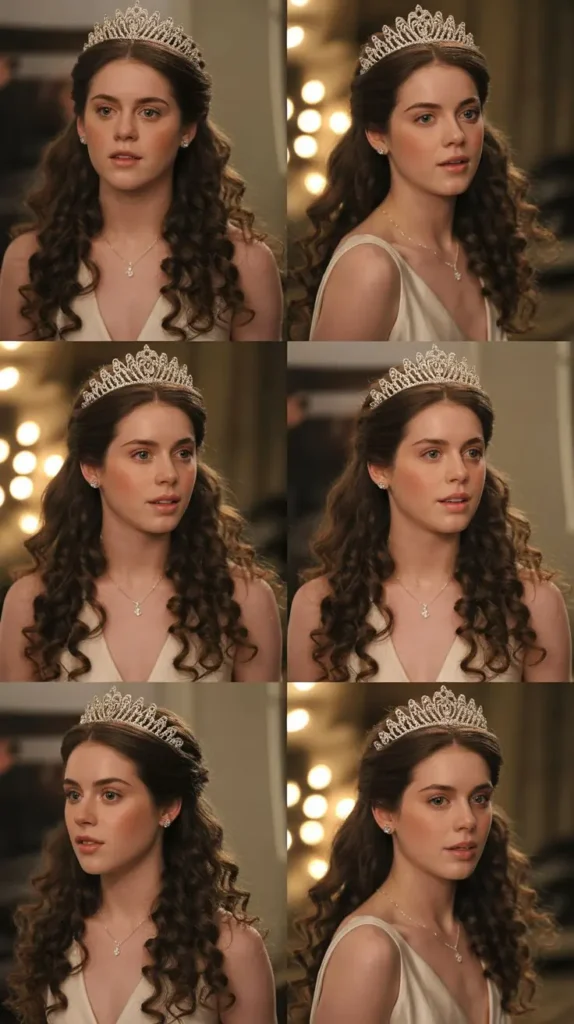 Glamorous Curls with a Tiara