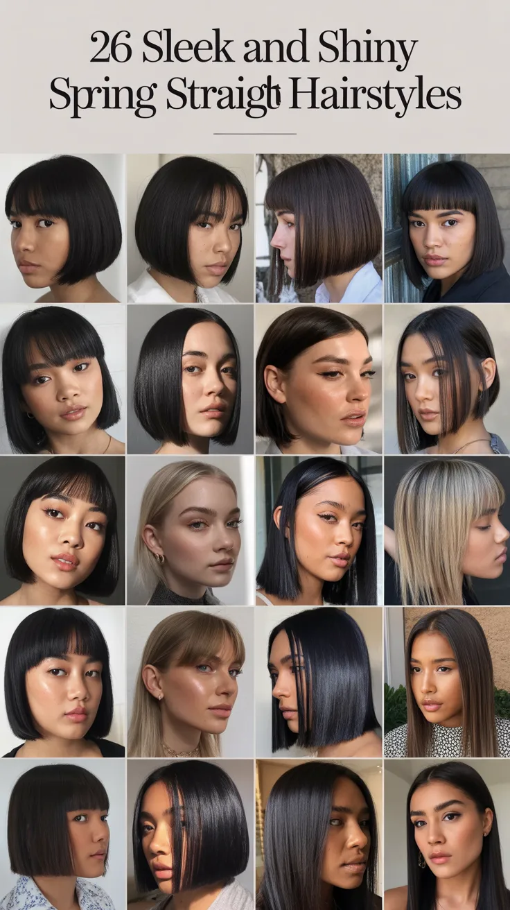 26 Sleek and Shiny Spring Straight Hairstyles