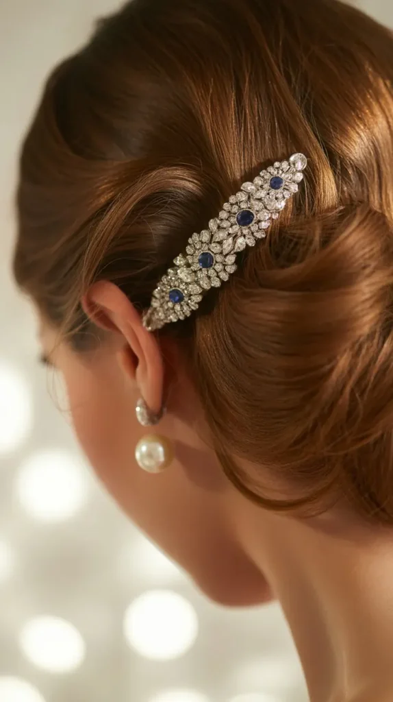 7. Jeweled Barrette Elegance