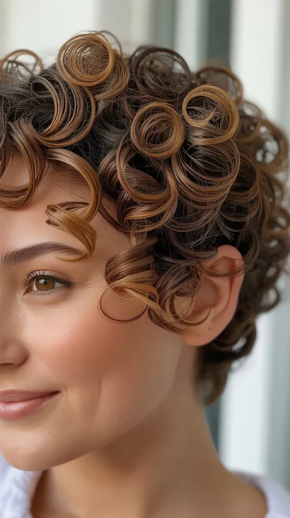 Curly Pixie with Defined Ringlets