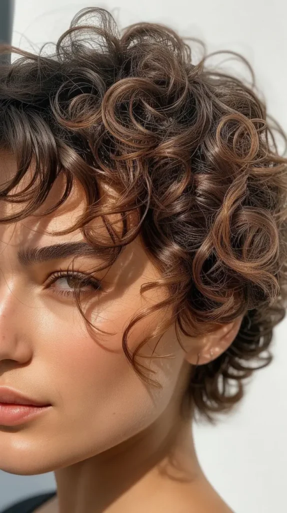 Messy Textured Curly Pixie