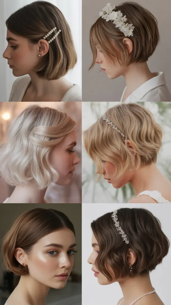 37 Simple Short Hair Wedding Looks That Shine