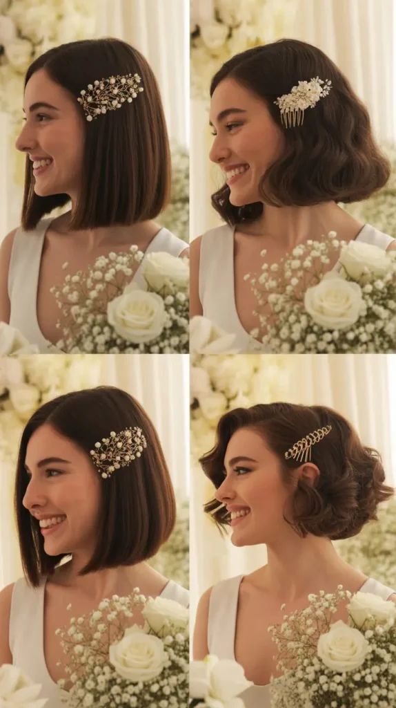 Bob with Decorative Hair Comb