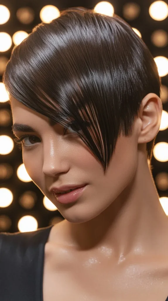 14. Shiny Sleek Pixie