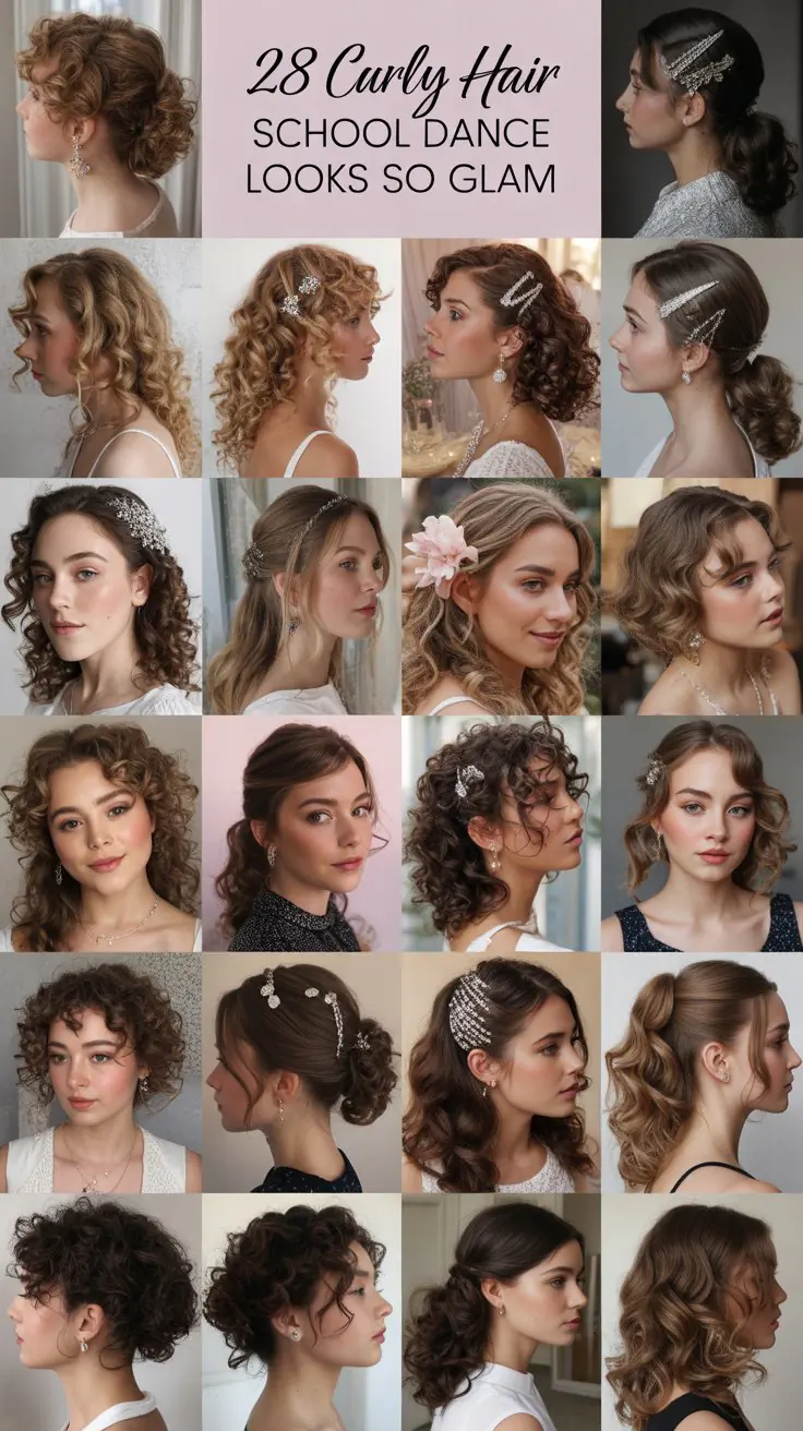 Romantic Curly Half-Up Twist