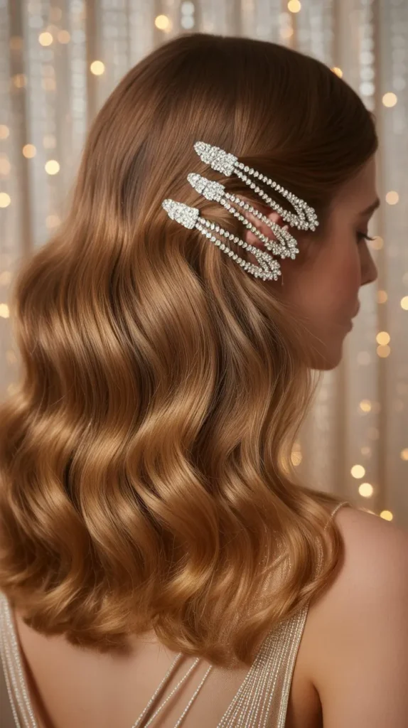Sparkly Hair Clip Waves