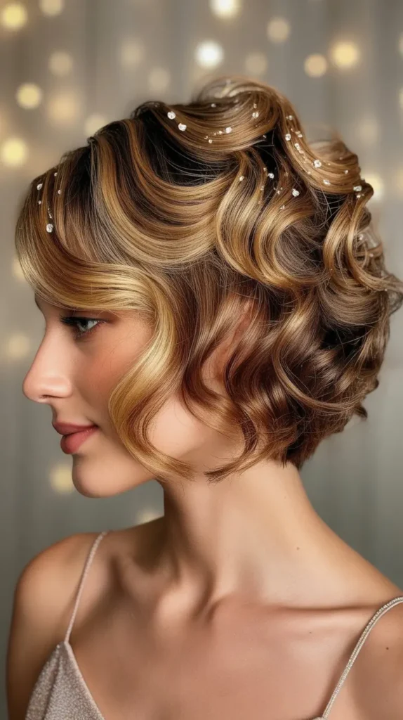 Side Swept Curly Pixie