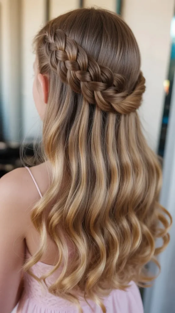 Half Braided Down Hairstyle
