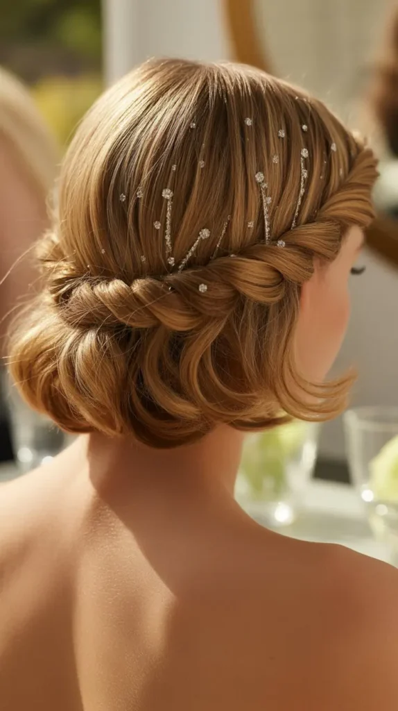 Half-Up Twisted Short Hair