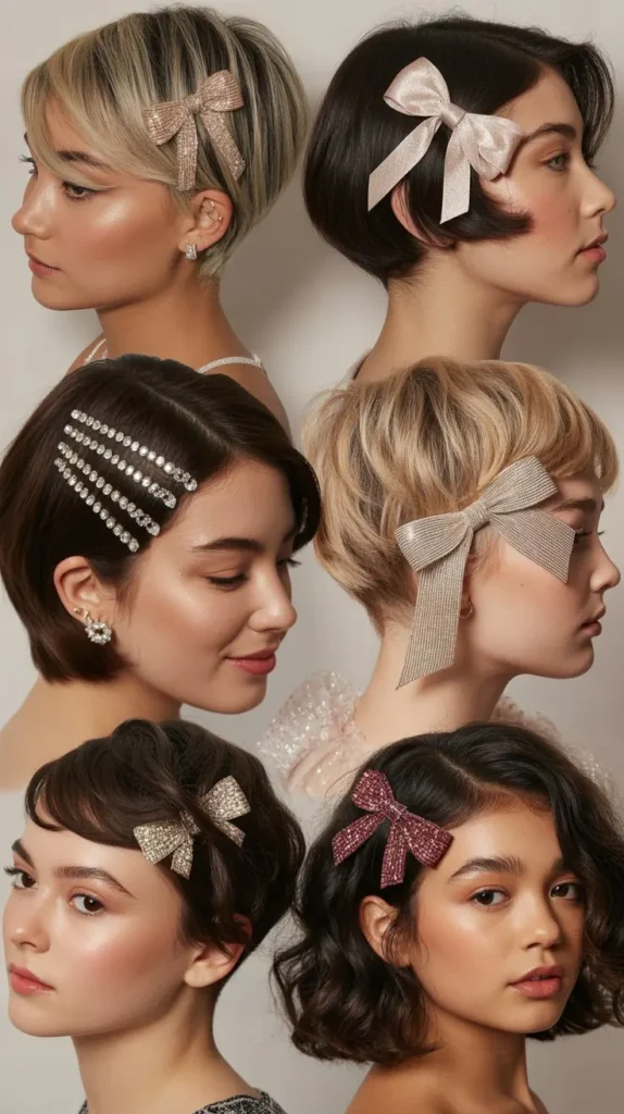 Short Hair Bow Accessory