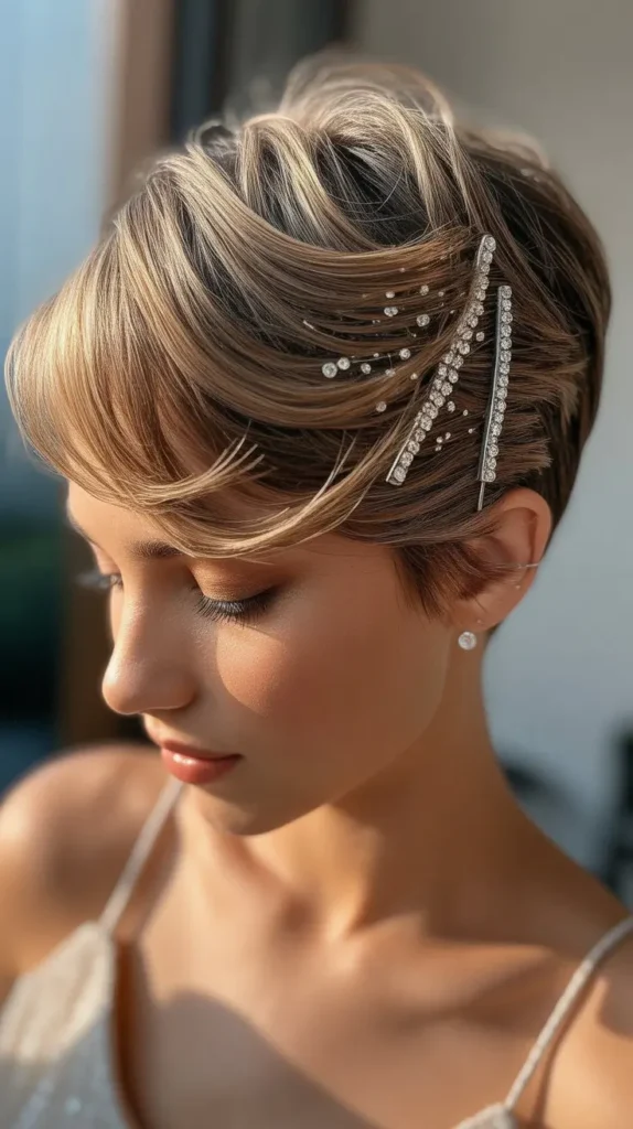 Side-Swept Pixie Style