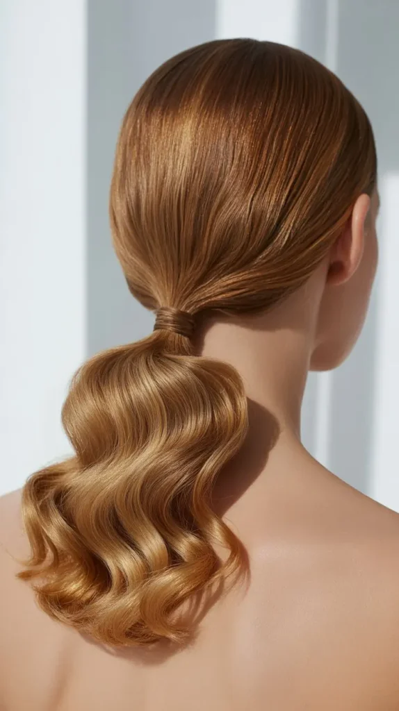  Curled Half-Up Ponytail
